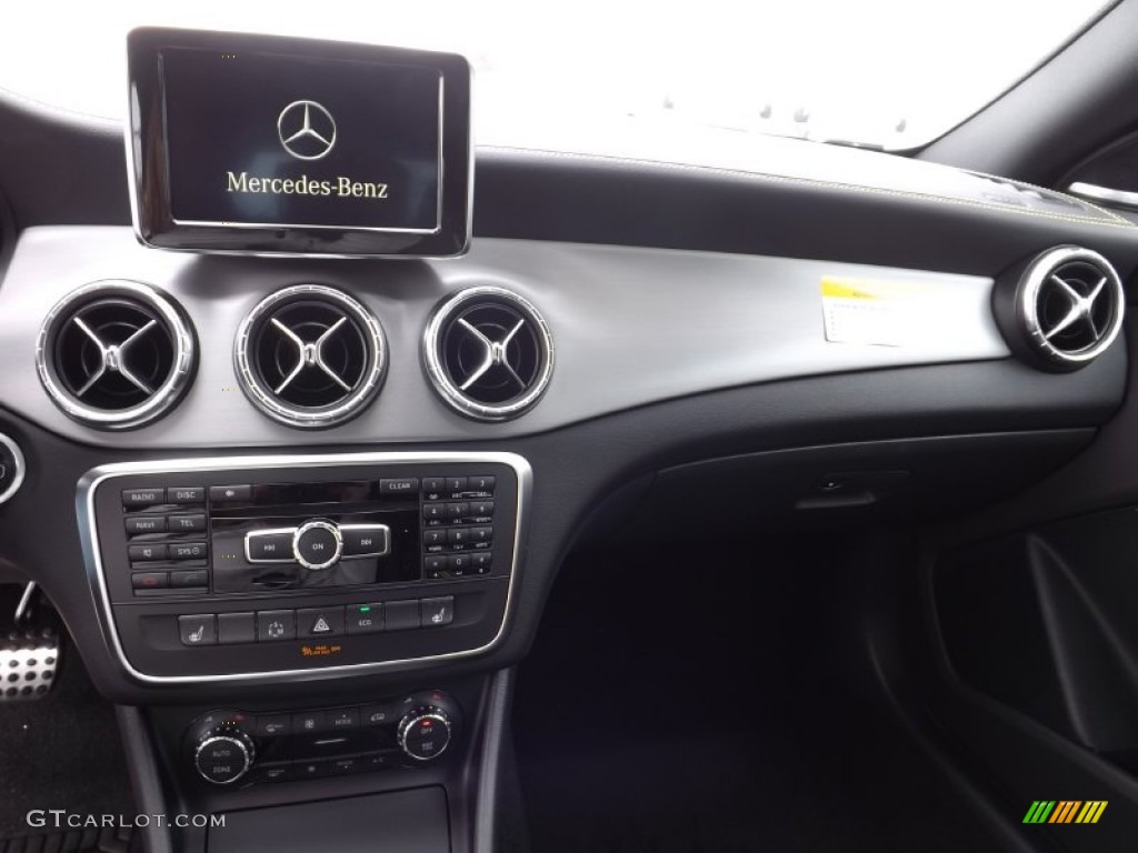 2014 Mercedes-Benz CLA Edition 1 4Matic Neon Art Black/DINAMICA w/Yellow Stitching Dashboard Photo #93063922