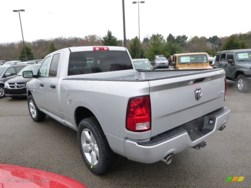 2014 1500 Express Quad Cab 4x4 - Bright Silver Metallic / Black/Diesel Gray photo #8