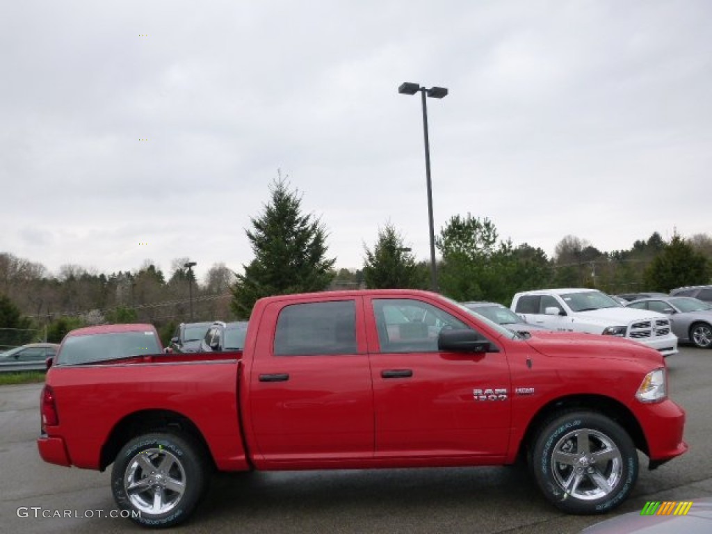 2014 1500 Express Crew Cab 4x4 - Flame Red / Black/Diesel Gray photo #5