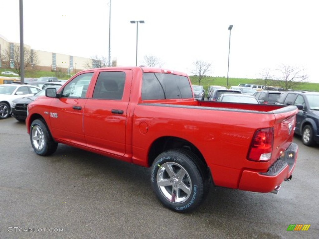 2014 1500 Express Crew Cab 4x4 - Flame Red / Black/Diesel Gray photo #8