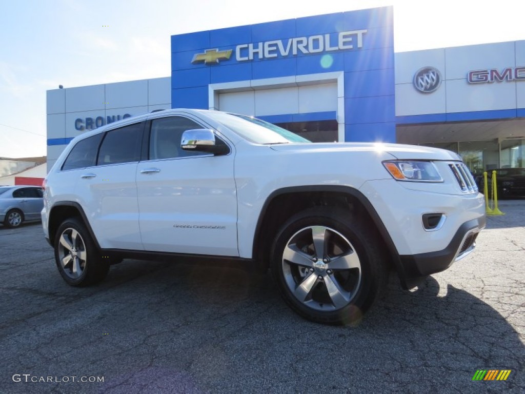 2014 Grand Cherokee Limited - Bright White / New Zealand Black/Light Frost photo #1
