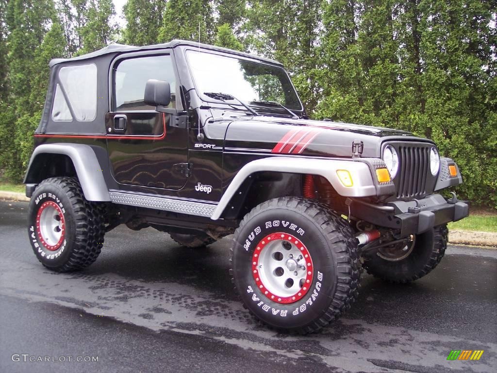 2004 Wrangler Sport 4x4 - Black / Dark Slate Gray photo #1
