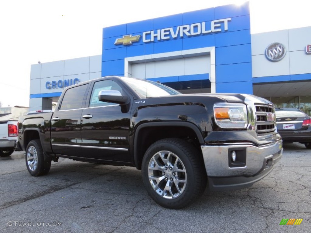 2014 Sierra 1500 SLT Crew Cab 4x4 - Onyx Black / Cocoa/Dune photo #1