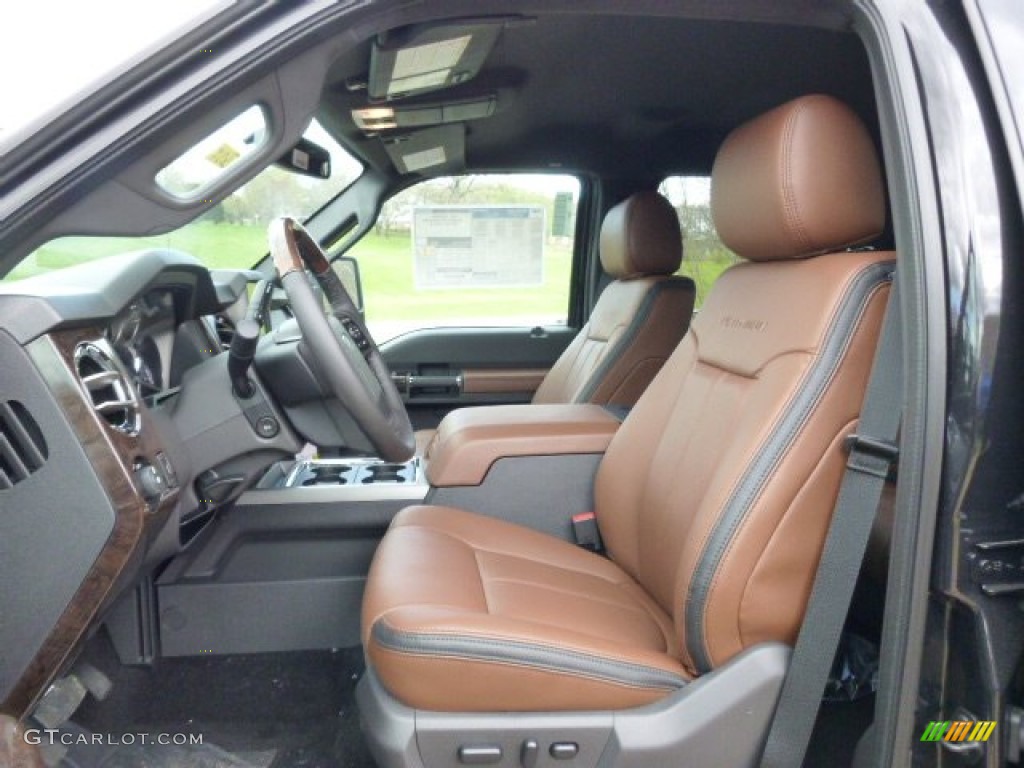 Platinum Pecan Interior 2015 Ford F250 Super Duty Platinum Crew Cab 4x4 Photo #93076165