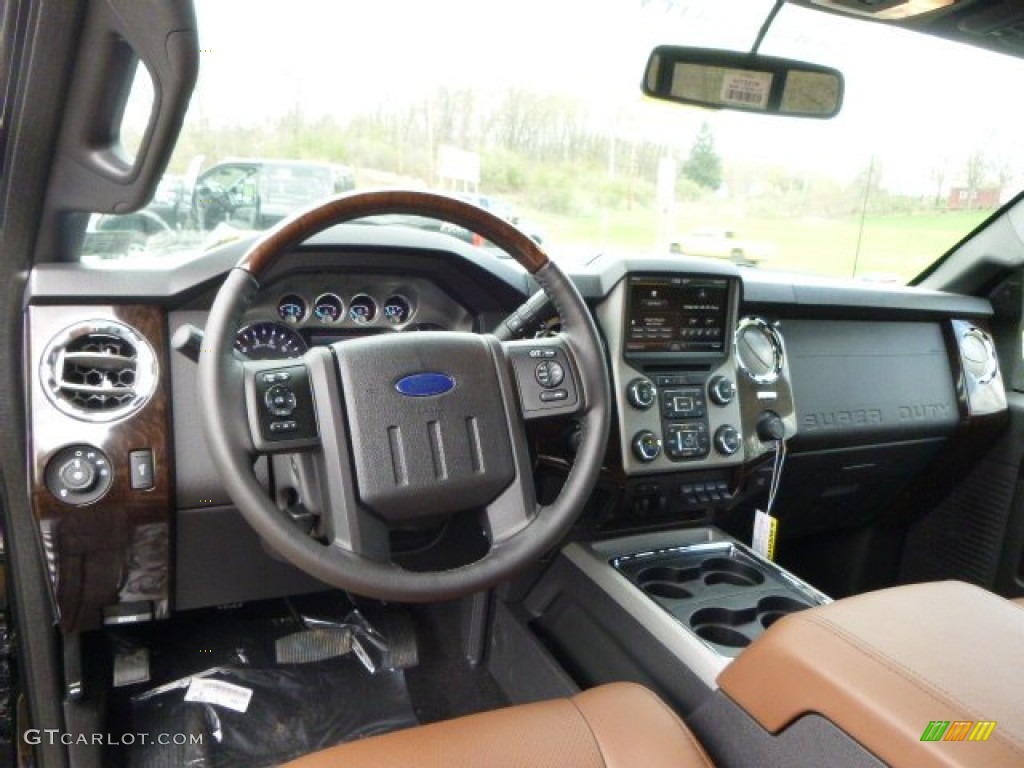 2015 Ford F250 Super Duty Platinum Crew Cab 4x4 Platinum Pecan Dashboard Photo #93076213