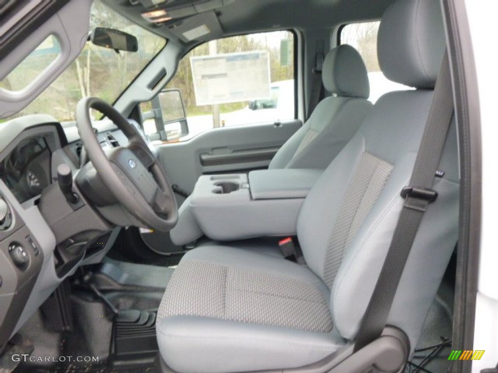 Steel Interior 2015 Ford F350 Super Duty XL Crew Cab 4x4 Photo #93077101