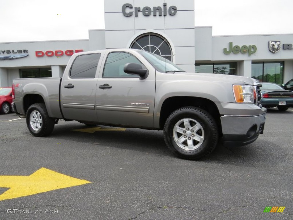 2013 Sierra 1500 SLE Crew Cab 4x4 - Steel Gray Metallic / Ebony photo #1