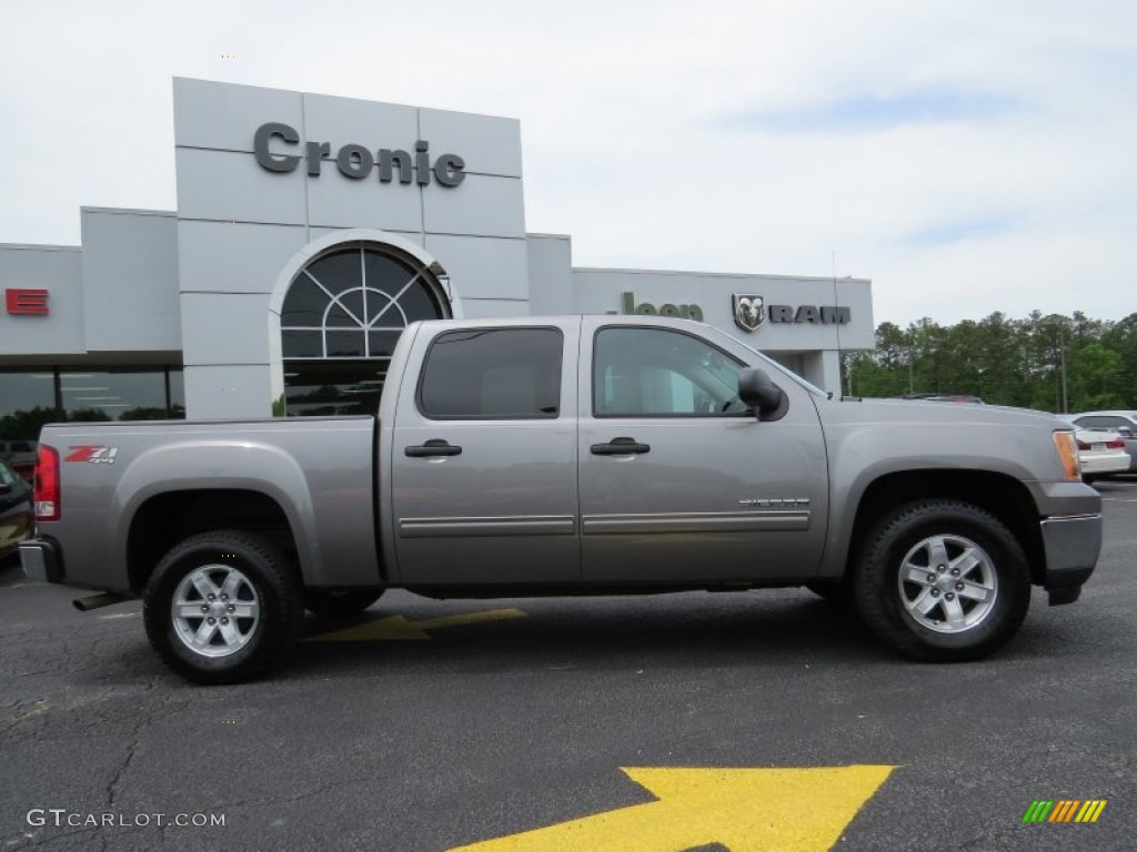 2013 Sierra 1500 SLE Crew Cab 4x4 - Steel Gray Metallic / Ebony photo #8