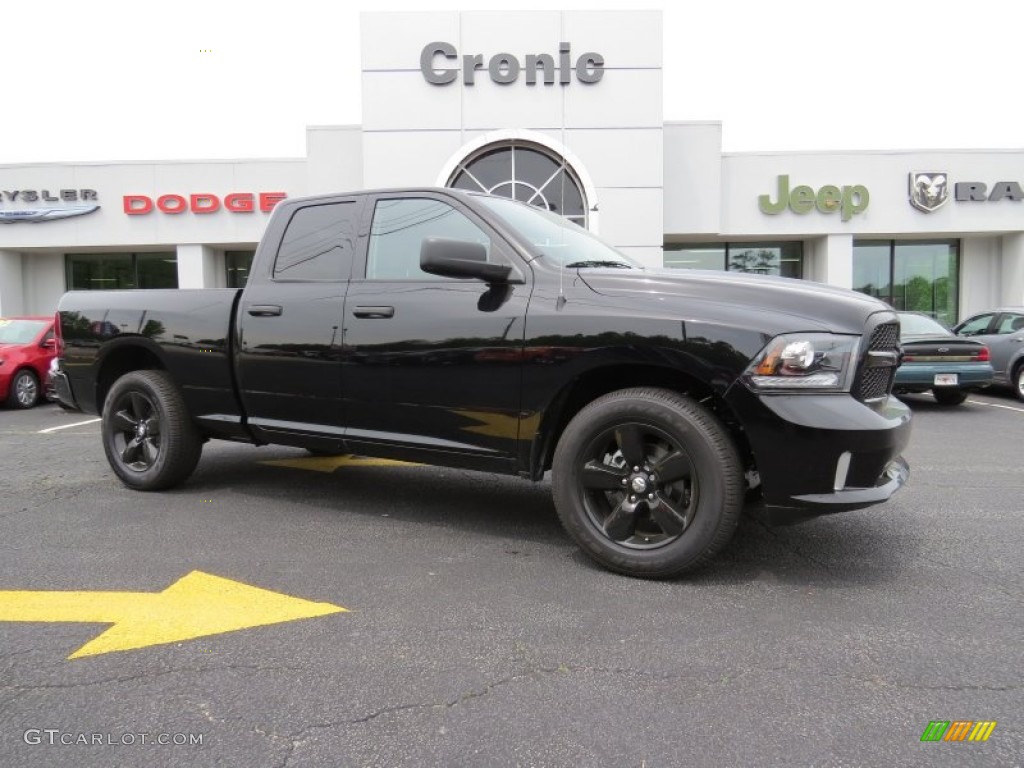 2014 1500 Express Quad Cab - Black / Black/Diesel Gray photo #1