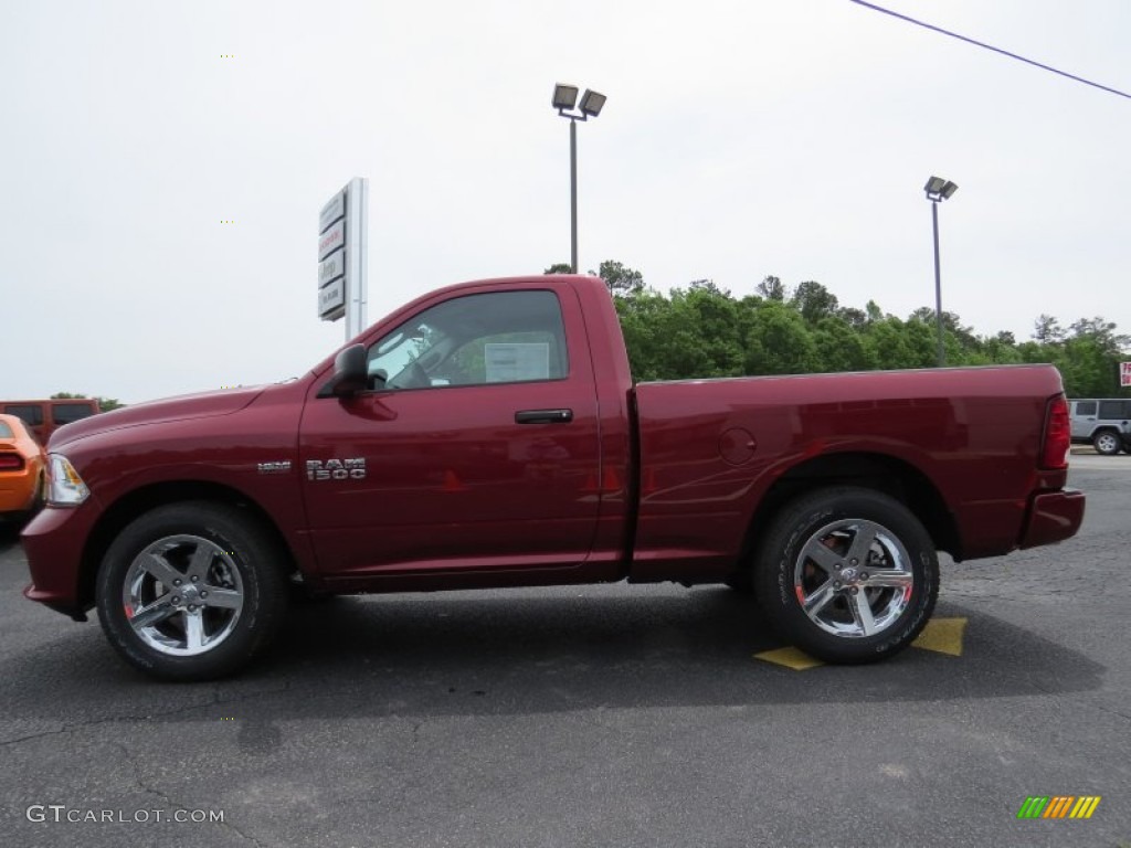 2014 1500 Express Regular Cab - Deep Cherry Red Crystal Pearl / Black/Diesel Gray photo #4