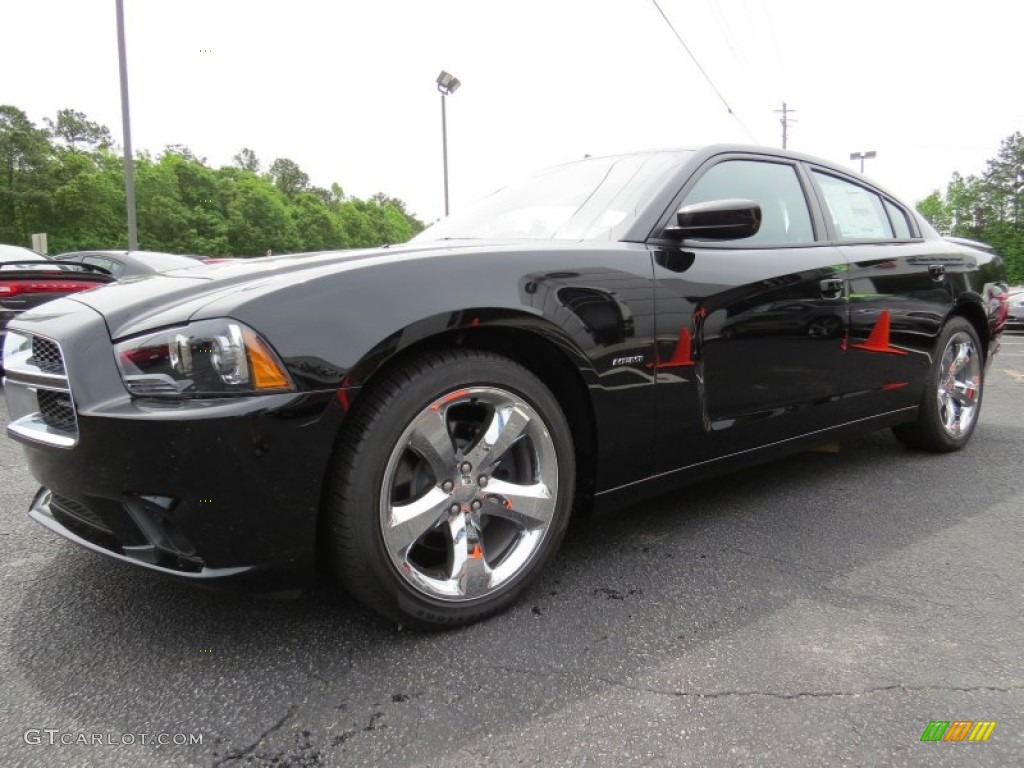 2014 Charger R/T - Pitch Black / Black photo #3
