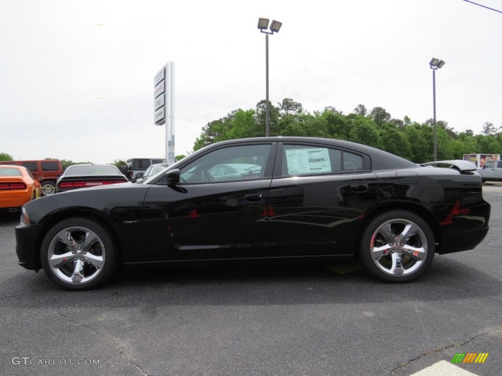 2014 Charger R/T - Pitch Black / Black photo #4