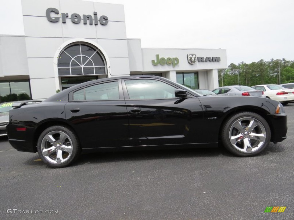 2014 Charger R/T - Pitch Black / Black photo #9