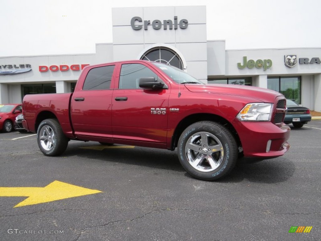 2014 1500 Express Crew Cab - Deep Cherry Red Crystal Pearl / Black/Diesel Gray photo #1