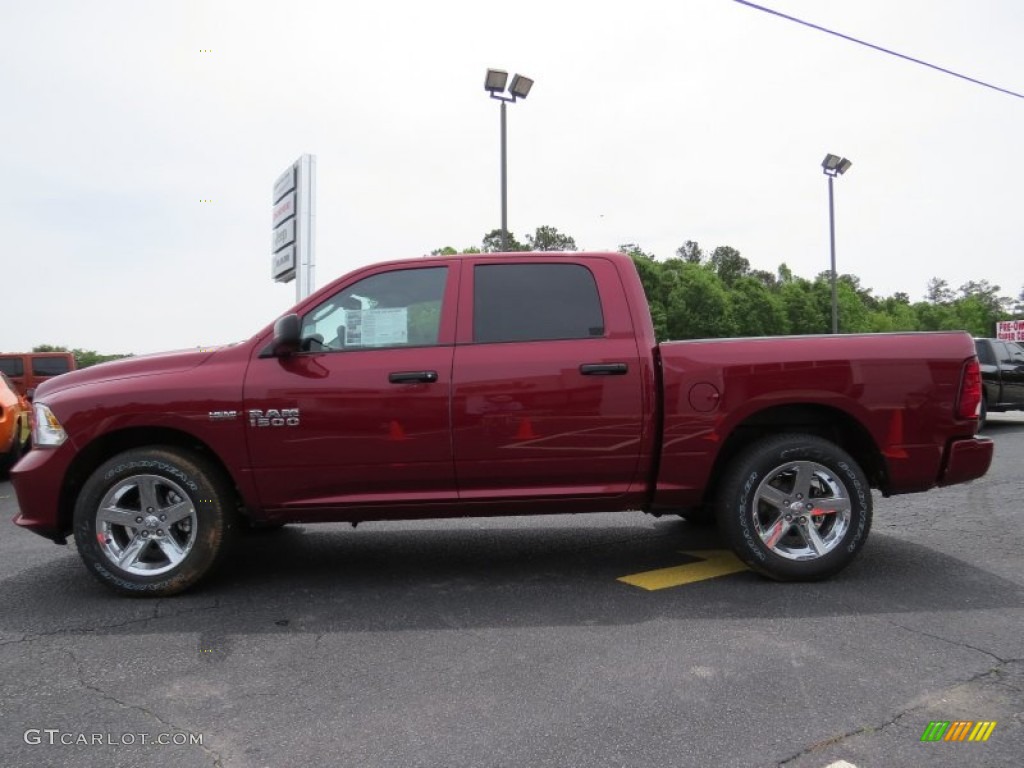 2014 1500 Express Crew Cab - Deep Cherry Red Crystal Pearl / Black/Diesel Gray photo #4