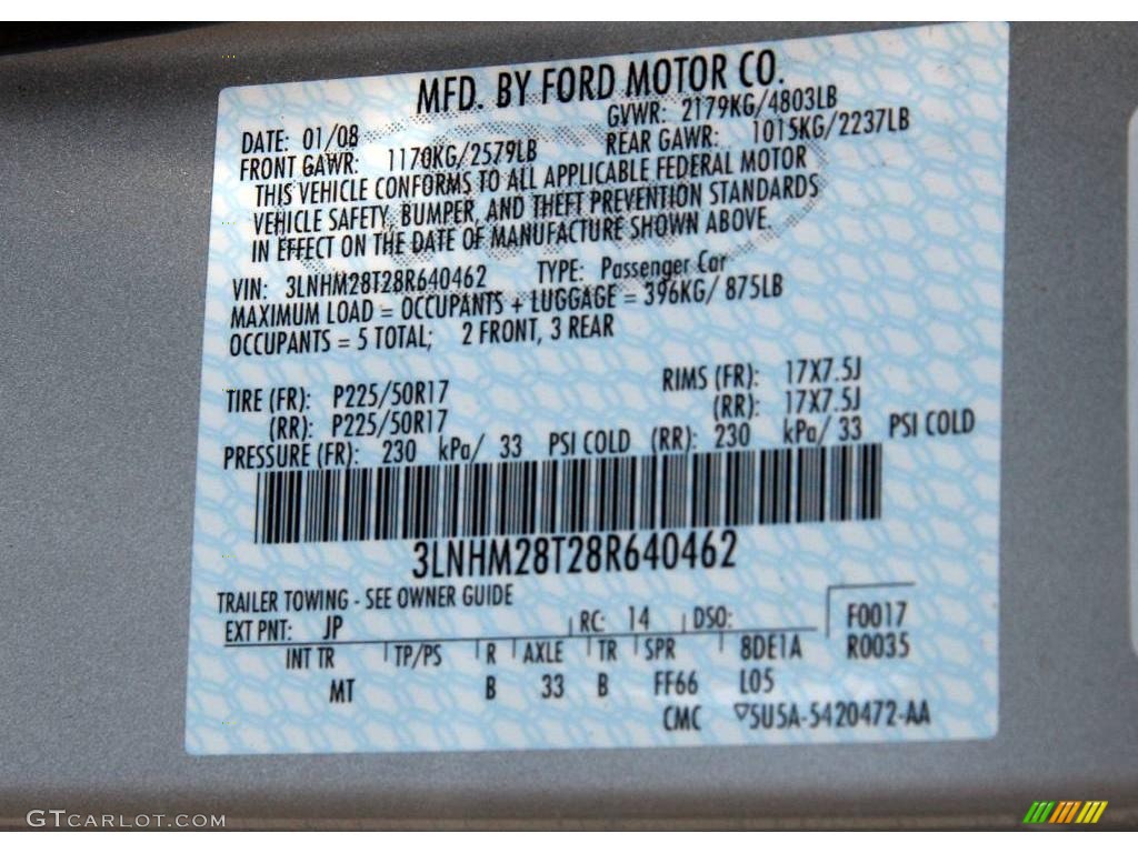 2008 MKZ AWD Sedan - Silver Birch Metallic / Light Stone photo #17