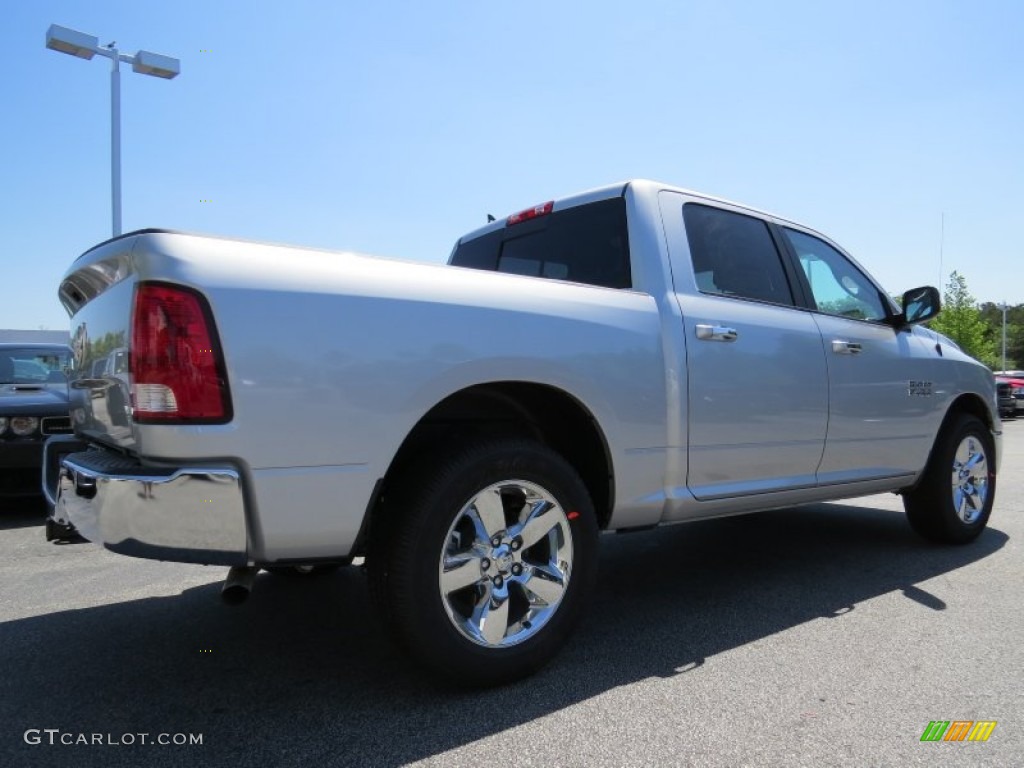 2014 1500 Big Horn Crew Cab - Bright Silver Metallic / Black/Diesel Gray photo #3