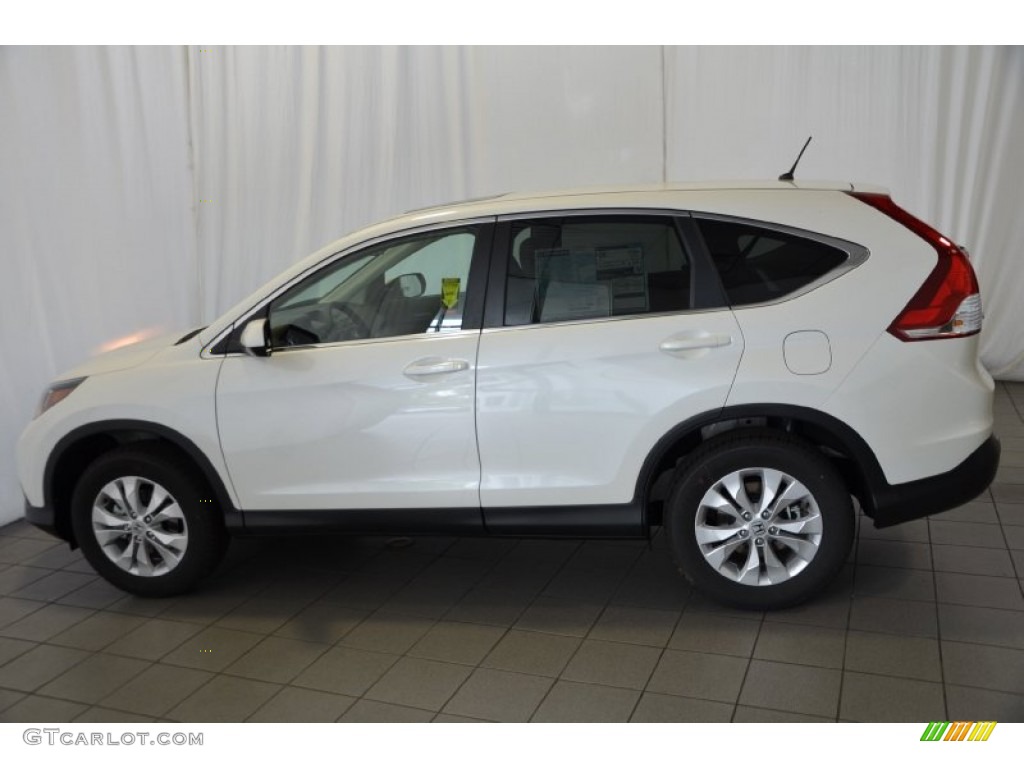 2014 CR-V EX-L - White Diamond Pearl / Beige photo #7