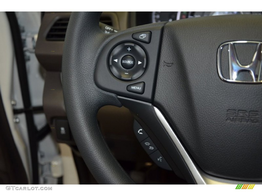 2014 CR-V EX-L - White Diamond Pearl / Beige photo #19