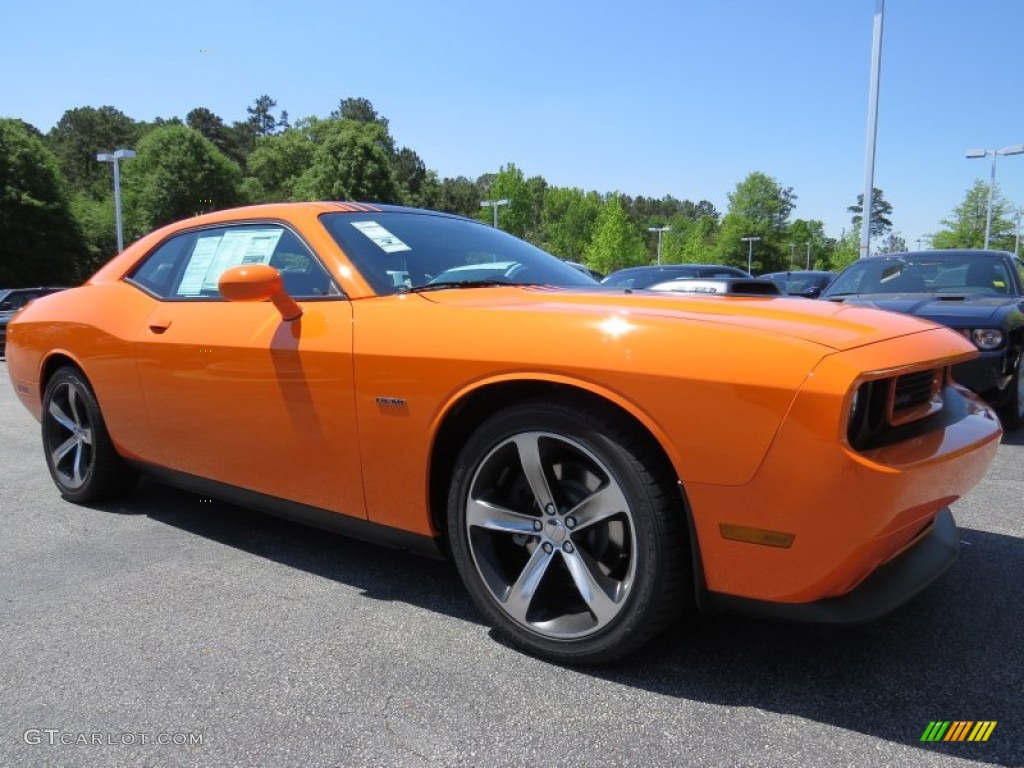Header Orange 2014 Dodge Challenger R/T Shaker Package Exterior Photo #93092351