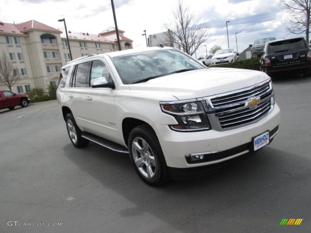 2015 Tahoe LTZ 4WD - White Diamond Tricoat / Jet Black photo #1