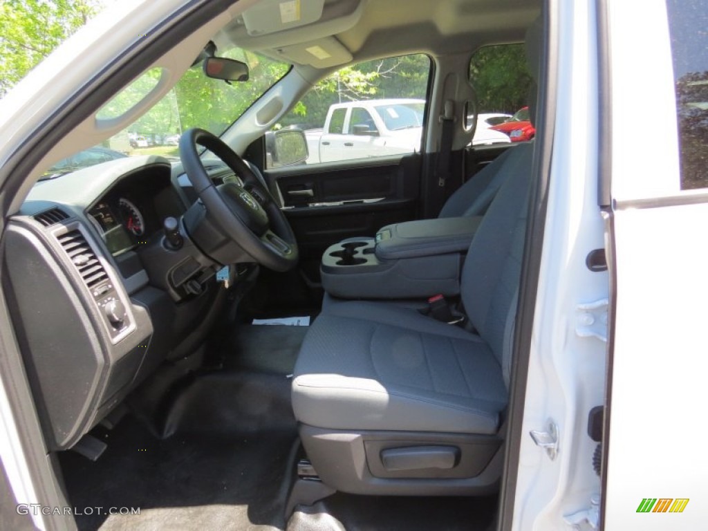 2014 1500 Tradesman Quad Cab 4x4 - Bright White / Black/Diesel Gray photo #7