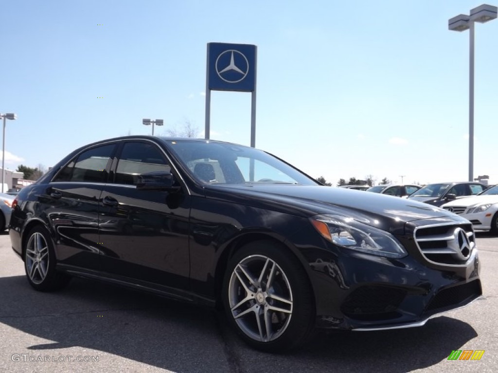 2014 E 350 4Matic Sedan - Black / Black photo #3