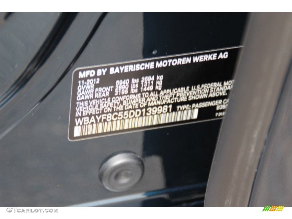 2013 7 Series 750Li xDrive Sedan - Midnight Blue Metallic / Black photo #36