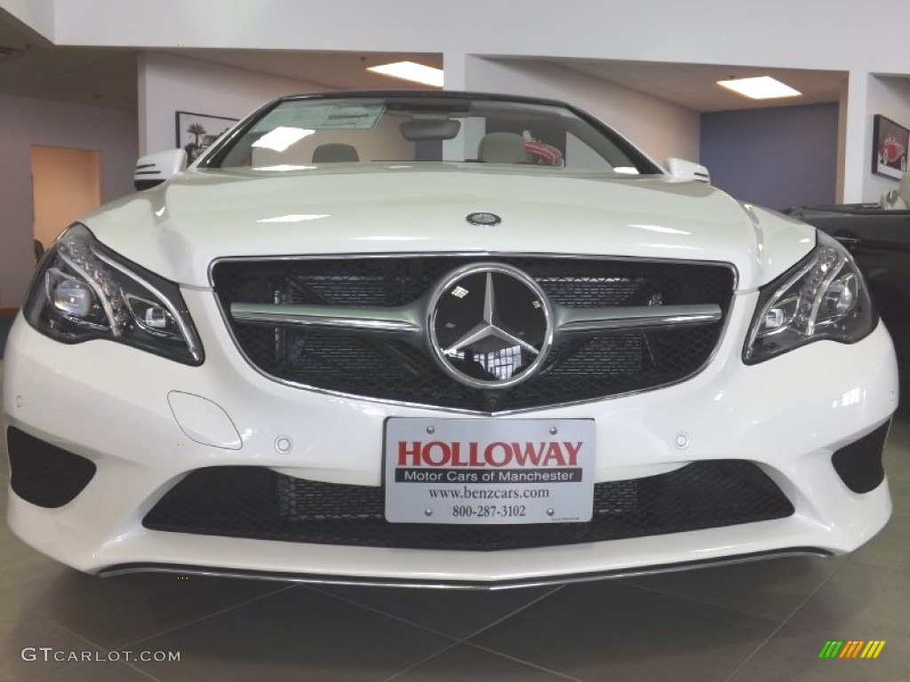 2014 E 350 Cabriolet - Diamond White Metallic / Silk Beige/Espresso Brown photo #2