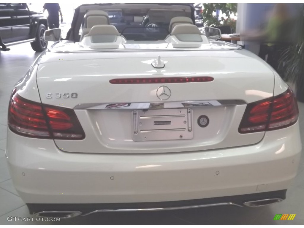 2014 E 350 Cabriolet - Diamond White Metallic / Silk Beige/Espresso Brown photo #4