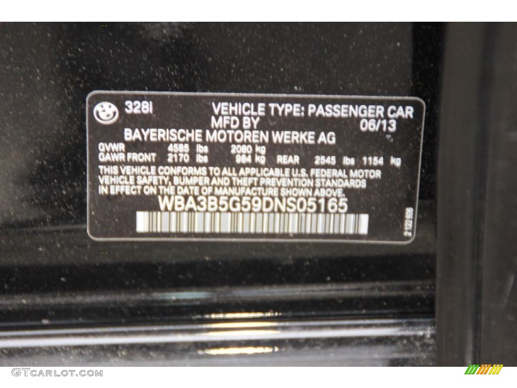2013 3 Series 328i xDrive Sedan - Black Sapphire Metallic / Black photo #33