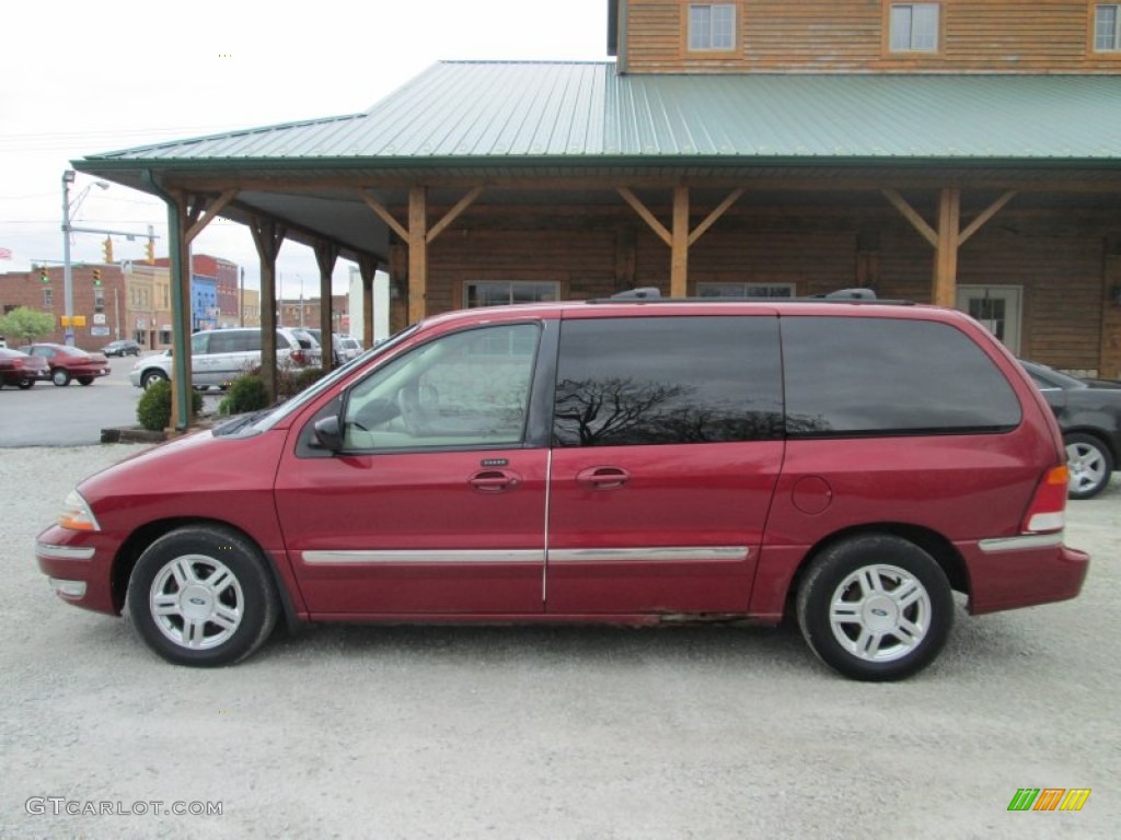 2002 Windstar SE - Matador Red Metallic / Medium Parchment Beige photo #2