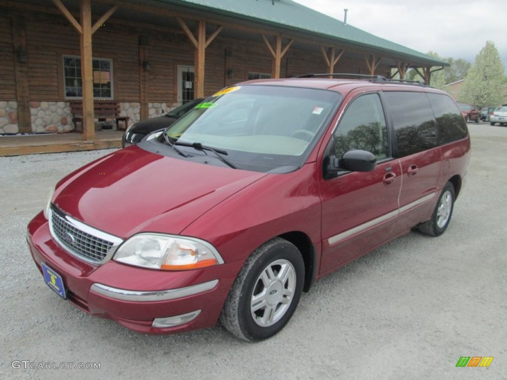2002 Windstar SE - Matador Red Metallic / Medium Parchment Beige photo #3