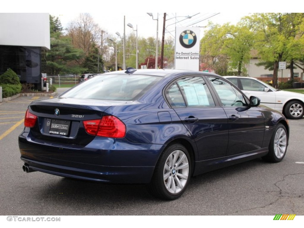 2011 3 Series 328i xDrive Sedan - Deep Sea Blue Metallic / Saddle Brown Dakota Leather photo #3