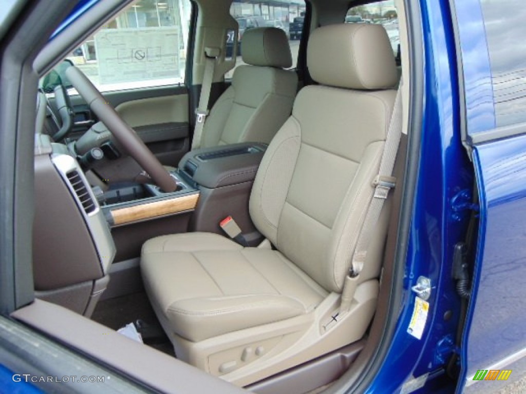 2014 Silverado 1500 LTZ Double Cab 4x4 - Blue Topaz Metallic / Cocoa/Dune photo #13