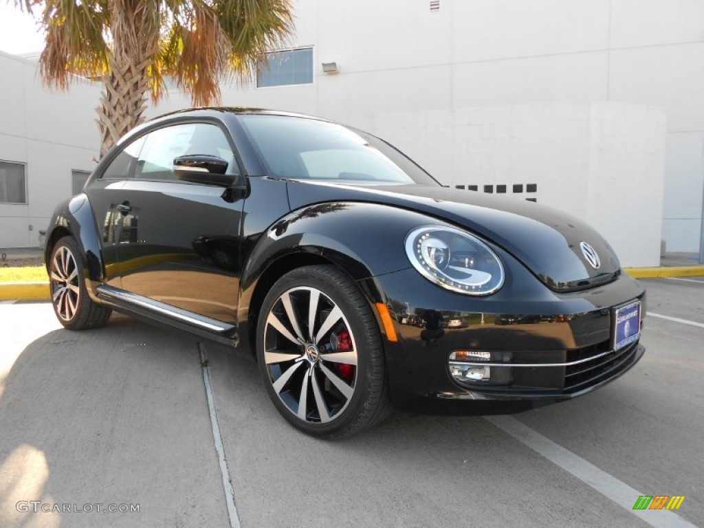 2013 Beetle Turbo - Deep Black Pearl Metallic / Titan Black photo #1