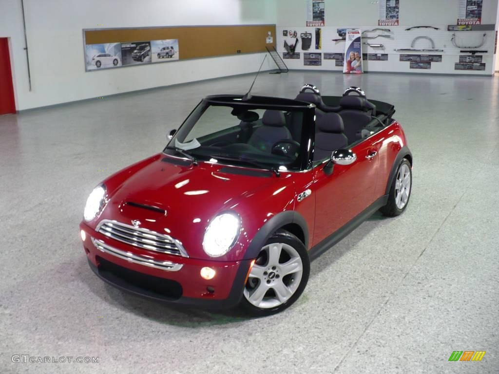 2006 Cooper S Convertible - Chili Red / Black/Panther Black photo #1