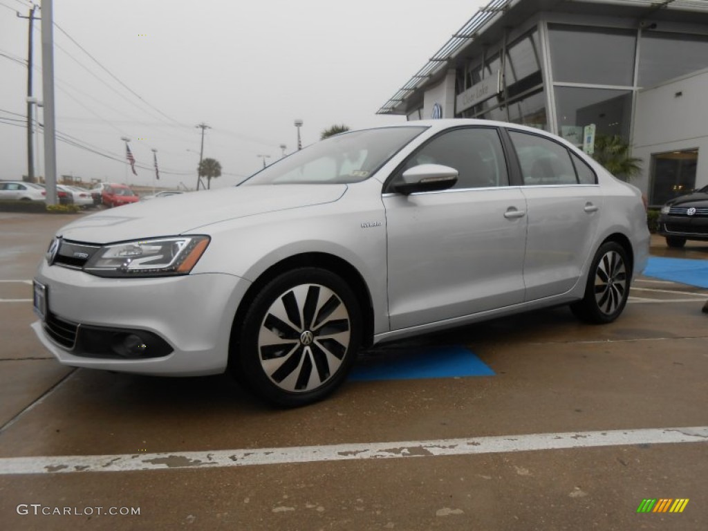 2013 Jetta Hybrid SEL Premium - Frost Silver Metallic / Titan Black photo #3