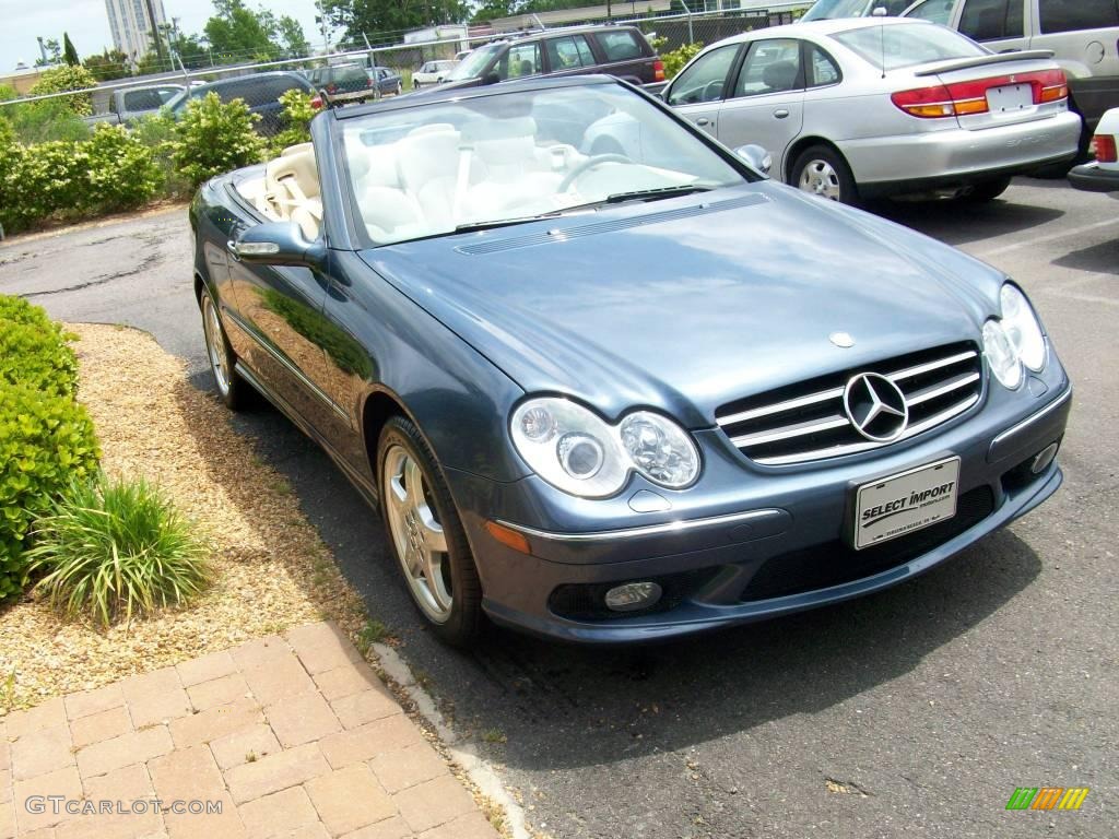 2004 CLK 500 Cabriolet - Cadet Blue Metallic / Stone photo #6