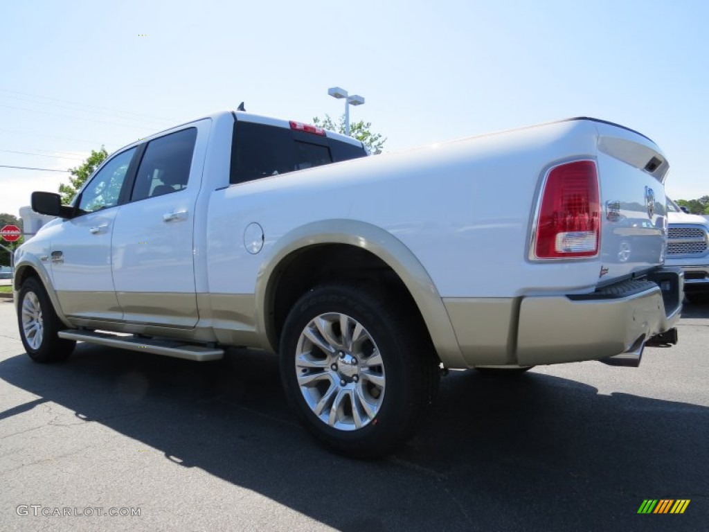 2014 1500 Laramie Longhorn Crew Cab - Bright White / Canyon Brown/Light Frost Beige photo #2