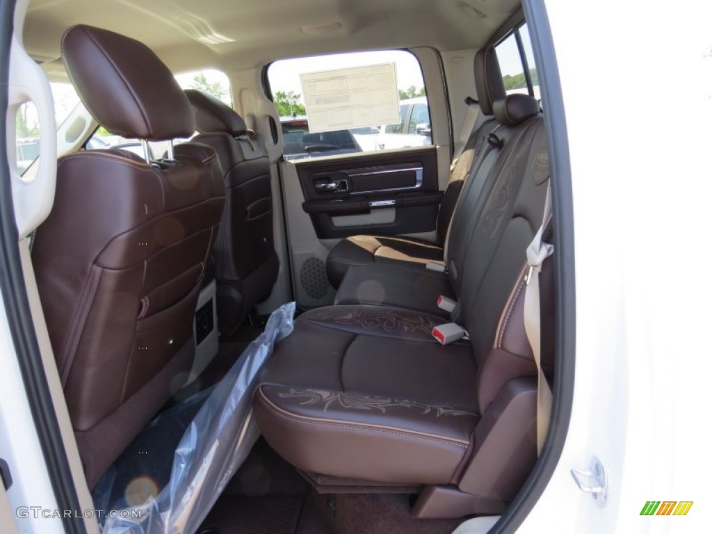2014 1500 Laramie Longhorn Crew Cab - Bright White / Canyon Brown/Light Frost Beige photo #8