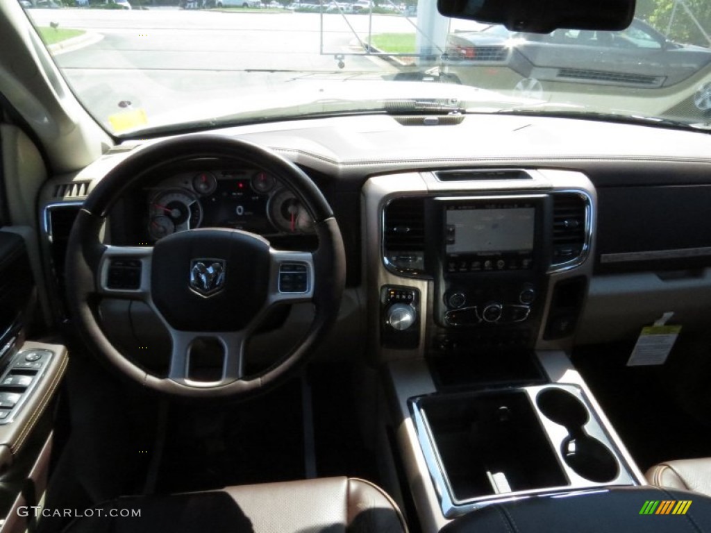 2014 1500 Laramie Longhorn Crew Cab - Bright White / Canyon Brown/Light Frost Beige photo #9