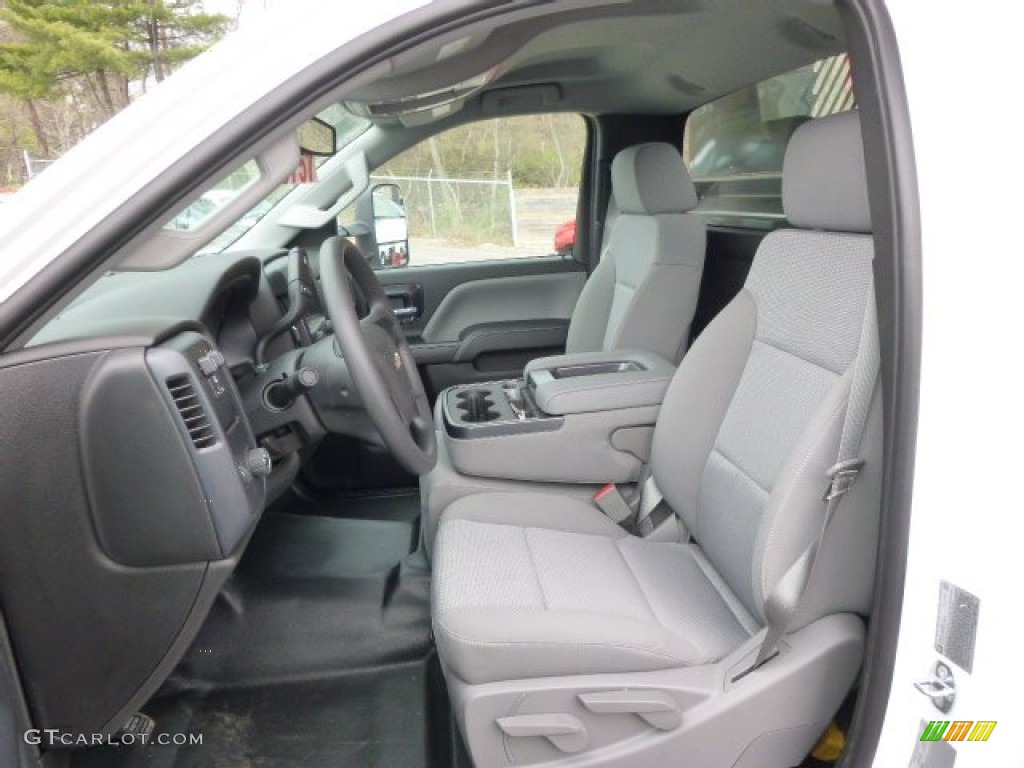Jet Black Interior 2015 Chevrolet Silverado 3500HD WT Regular Cab Dump Truck Photo #93110061