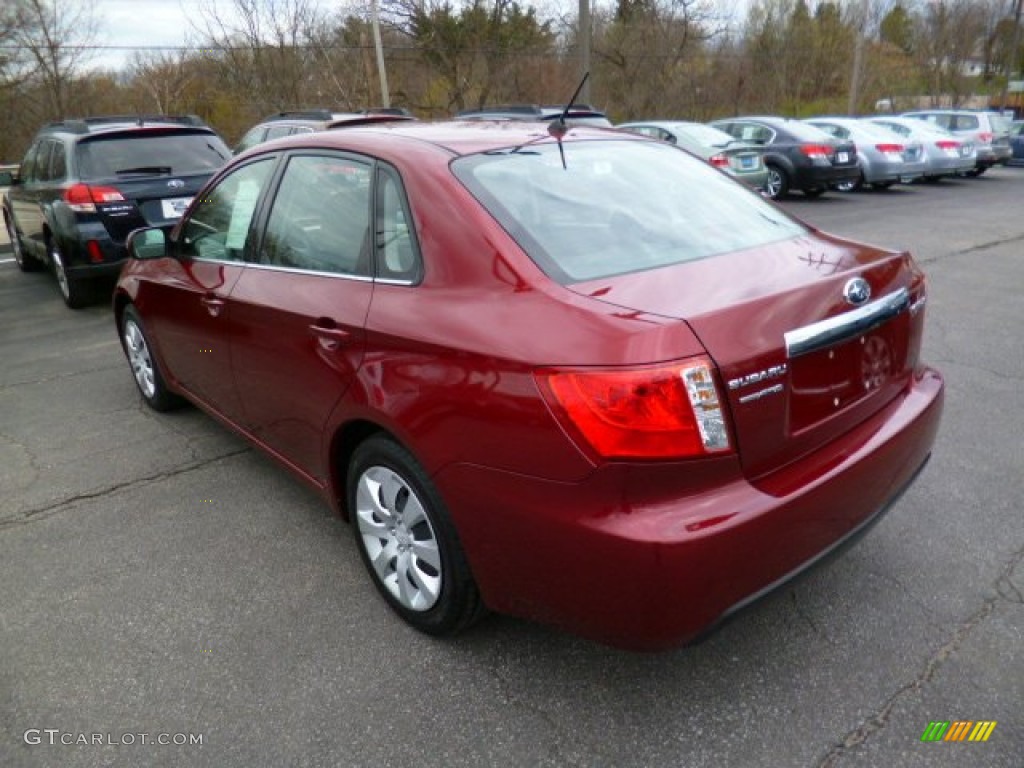 2010 Impreza 2.5i Sedan - Camellia Red Pearl / Carbon Black photo #5
