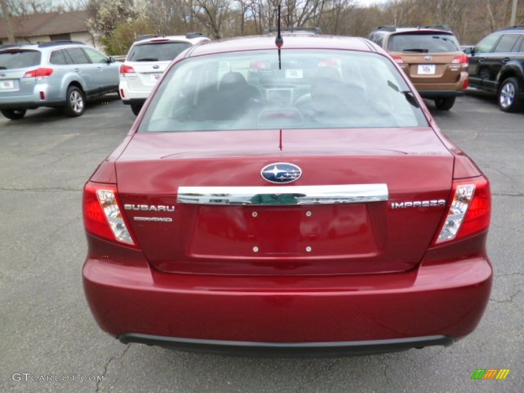 2010 Impreza 2.5i Sedan - Camellia Red Pearl / Carbon Black photo #6