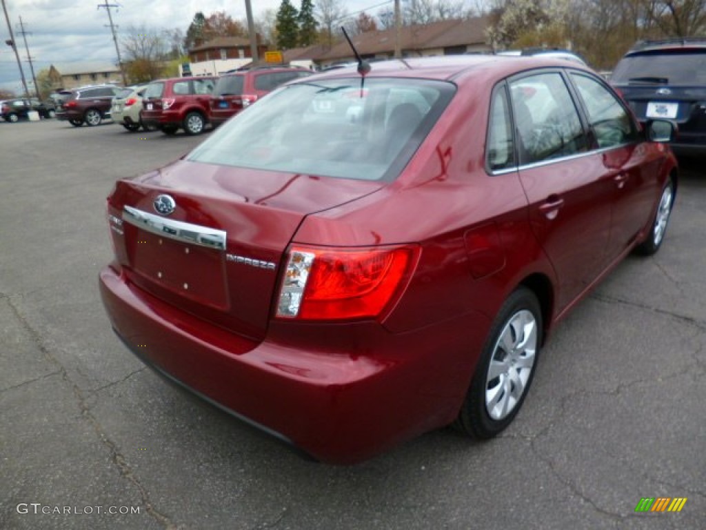 2010 Impreza 2.5i Sedan - Camellia Red Pearl / Carbon Black photo #7