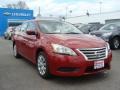 2013 Red Brick Nissan Sentra SV  photo #3