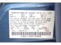 BX4: Opal Blue Metallic 2002 Nissan Altima 2.5 S Color Code
