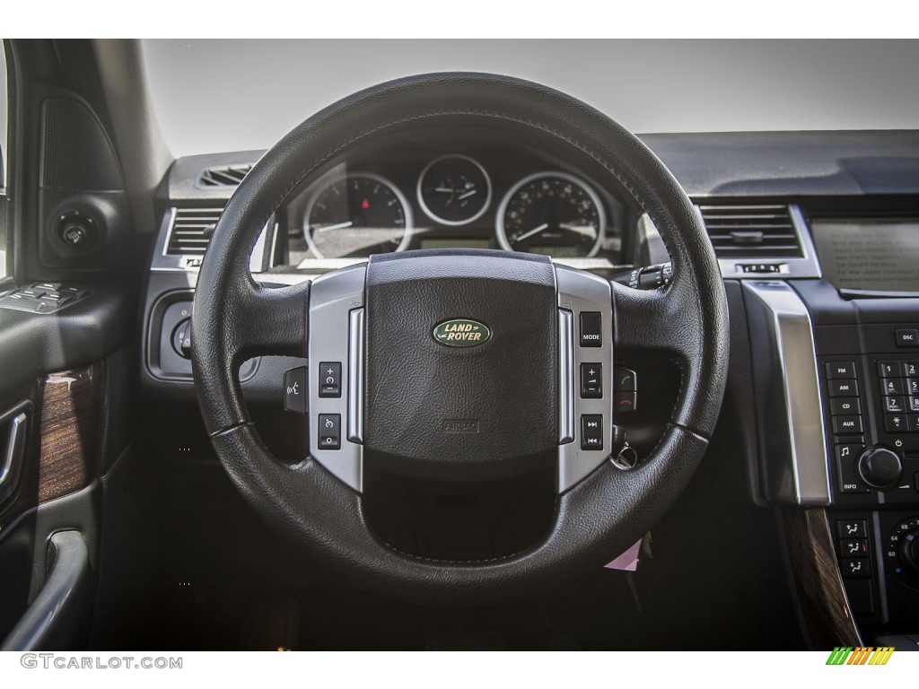2009 Land Rover Range Rover Sport HSE Ebony/Ebony Steering Wheel Photo #93117317