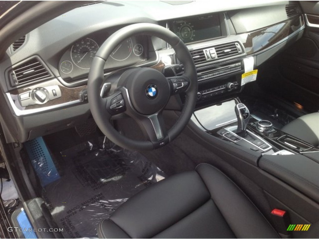 Black Interior 2014 BMW 5 Series 550i Sedan Photo #93120811